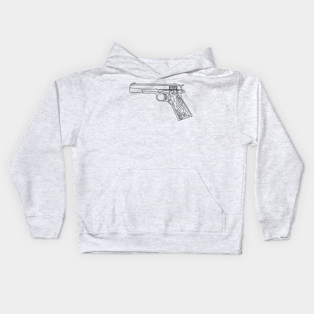 1911 Pistol Kids Hoodie by GALLO-X